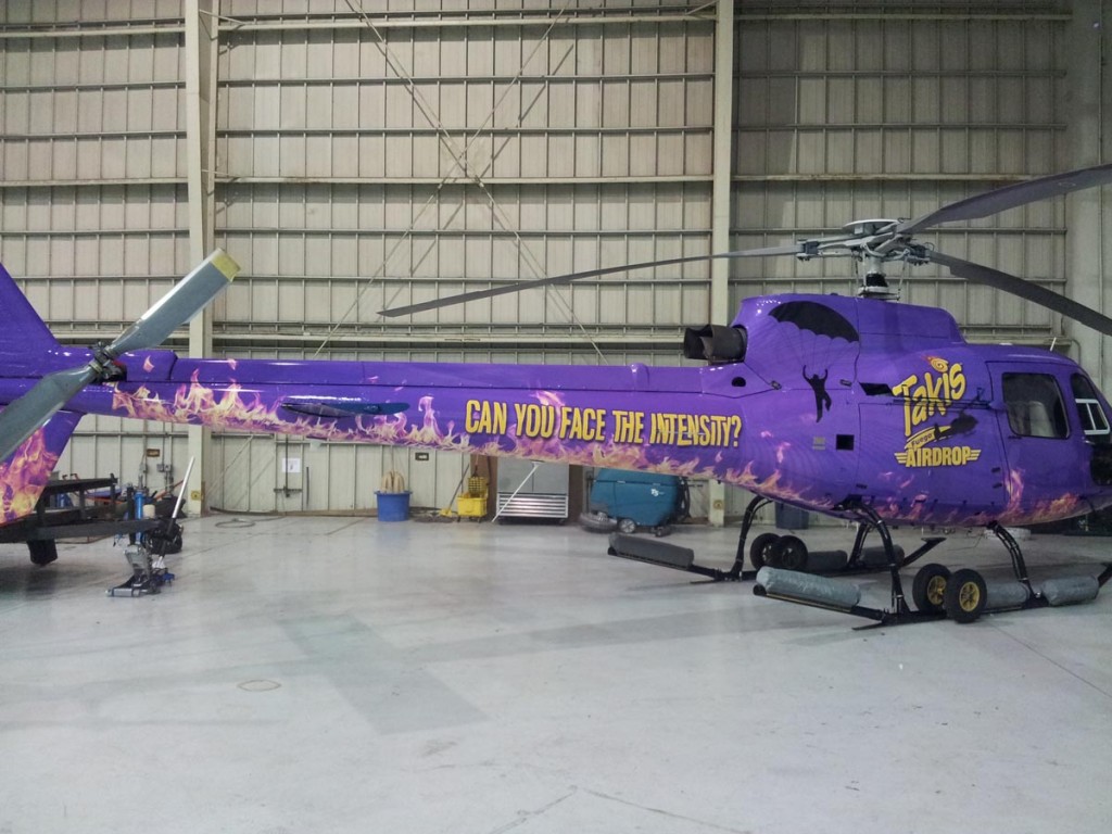 The finished helicopter wrap. Vehicle Wraps 1